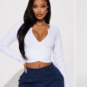 Women White Cropped Top